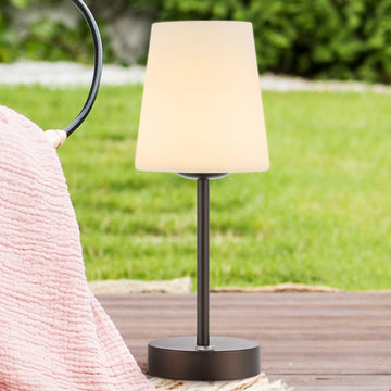 Carson 12.75" Modern Minimalist Iron Rechargeable Integrated LED Table Lamp - JONATHAN Y